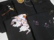 Photo5: DHGB03z14  Japanese Kimono Silk BLACK HAORI 25pcs FREE SHIPPING (5)
