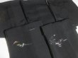 Photo8: DHGB03z14  Japanese Kimono Silk BLACK HAORI 25pcs FREE SHIPPING (8)