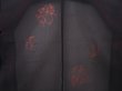 Photo3: 6002T01z300 Vintage Japanese Kimono Silk See through HAORI Flower Black (3)