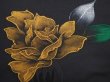 Photo4: 6002T03z560 Vintage Japanese Kimono Silk HAORI Rose Black (4)