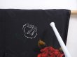 Photo6: 6002T03z560 Vintage Japanese Kimono Silk HAORI Rose Black (6)
