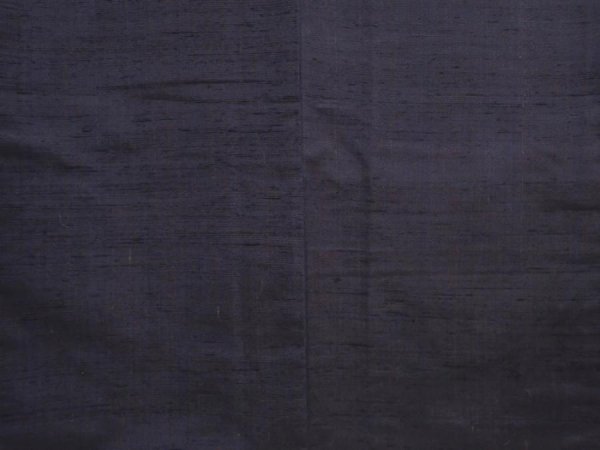 Photo7: 6002T05z840 Vintage Japanese Kimono Silk Men's  Plain Lamp black (7)