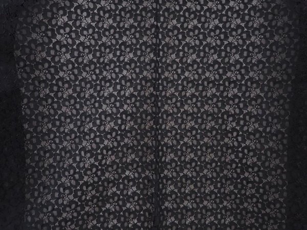 Photo3: 6002T07z320 Vintage Japanese Kimono Synthetic See through HAORI Black (3)