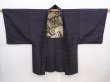 Photo6: 6002T08z570 Vintage Japanese Kimono Silk Men's HAORI Ukiyoe Lamp black (6)
