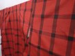 Photo2: 6002T10z740 Vintage Japanese Kimono Silk TSUMUGI  Dark red (2)