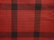 Photo6: 6002T10z740 Vintage Japanese Kimono Silk TSUMUGI  Dark red (6)