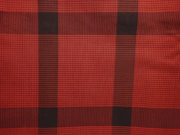 Photo6: 6002T10z740 Vintage Japanese Kimono Silk TSUMUGI  Dark red (6)