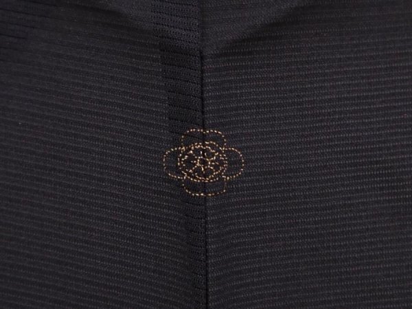 Photo5: 6004T01z290 Vintage Japanese Kimono Silk See through HAORI Maple Black (5)