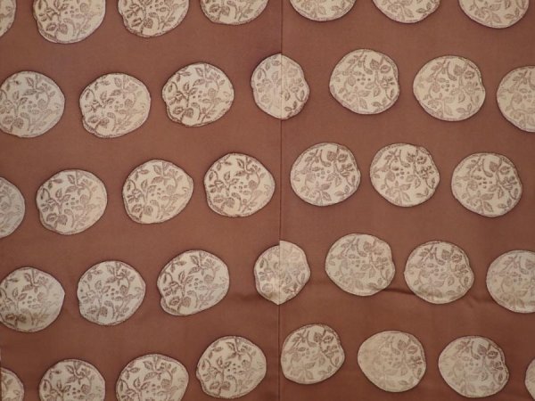 Photo3: 6004T02z570 Vintage Japanese Kimono Silk HAORI  Light brown (3)