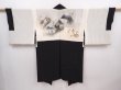 Photo1: 6004T05z560 Vintage Japanese Kimono Silk HAORI  Black (1)
