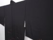 Photo3: 6004T05z560 Vintage Japanese Kimono Silk HAORI  Black (3)