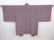 Photo1: 6004T06z520 Vintage Japanese Kimono Silk HAORI  Ash purple (1)