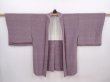 Photo5: 6004T06z520 Vintage Japanese Kimono Silk HAORI  Ash purple (5)