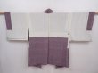 Photo6: 6004T06z520 Vintage Japanese Kimono Silk HAORI  Ash purple (6)