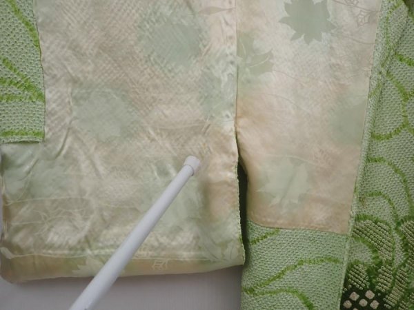 Photo8: 6004T08z500 Vintage Japanese Kimono Silk SHIBORI HAORI Chrysanthemum (8)