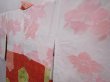 Photo7: 6004T10z580 Vintage Japanese Kimono Silk SHIBORI HAORI Flowers Dark red (7)