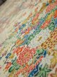 Photo4: 2L05z90  Japanese Kimono Silk  FABRIC Flowers Light yellow 65.7x14.4 (4)