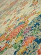 Photo5: 2L07z40  Japanese Kimono Silk  FABRIC Flowers Light yellow 53.5x7.3 (5)