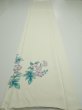 Photo5: 2L03z90  Japanese Kimono Silk  FABRIC Flower Off-white 68.9x14.4 (5)