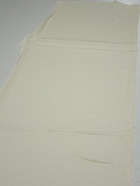 Photo3: 2L04z  Japanese Kimono Silk  FABRIC River Plum branch Off-white (3)