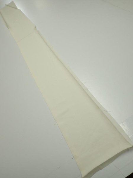 Photo3: 2L05z40  Japanese Kimono Silk  FABRIC  Off-white 61.0x7.1 (3)