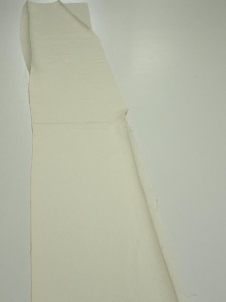 Photo4: 2L05z40  Japanese Kimono Silk  FABRIC  Off-white 61.0x7.1 (4)