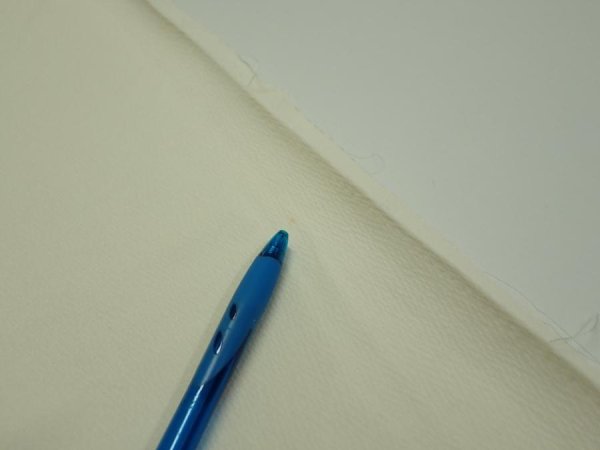 Photo6: 2L05z40  Japanese Kimono Silk  FABRIC  Off-white 61.0x7.1 (6)