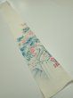 Photo2: 2L06z40  Japanese Kimono Silk  FABRIC  Off-white 61.8x7.1 (2)