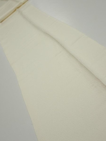 Photo1: 2L07z60  Japanese Kimono Silk  FABRIC  Off-white 83.5x6.9 (1)