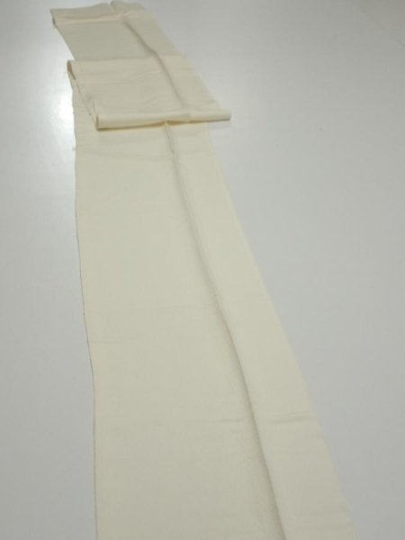 Photo4: 2L07z60  Japanese Kimono Silk  FABRIC  Off-white 83.5x6.9 (4)