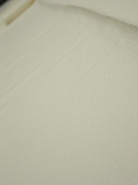 Photo5: 2L07z60  Japanese Kimono Silk  FABRIC  Off-white 83.5x6.9 (5)