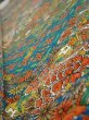 Photo4: 2L08z50  Japanese Kimono Silk  FABRIC Hand drum Marine blue 55.9x7.7 (4)