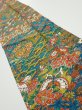 Photo2: 2L10z30  Japanese Kimono Silk  FABRIC Hand drum Marine blue 36.2x6.9 (2)