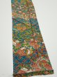 Photo4: 2L10z30  Japanese Kimono Silk  FABRIC Hand drum Marine blue 36.2x6.9 (4)