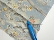 Photo6: 2L01z60  Japanese Kimono Crepe Silk  FABRIC Scenery Dull light blue 42.9x14.0 (6)