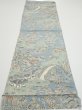 Photo5: 2L02z60  Japanese Kimono Crepe Silk  FABRIC Scenery Dull light blue 42.9x14.0 (5)