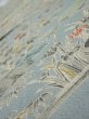 Photo5: 2L08z30  Japanese Kimono Crepe Silk  FABRIC Scenery Dull light blue 33.5x6.9 (5)