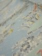 Photo5: 2L10z30  Japanese Kimono Crepe Silk  FABRIC Scenery Dull light blue 35.4x7.1 (5)