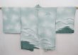Photo1: 6008T01z600 Vintage Japanese Kimono Silk HAORI  Opal Green (1)