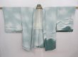 Photo4: 6008T01z600 Vintage Japanese Kimono Silk HAORI  Opal Green (4)