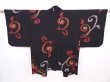 Photo1: 6008T02z510 Vintage Japanese Kimono Silk HAORI Karakusa Black (1)