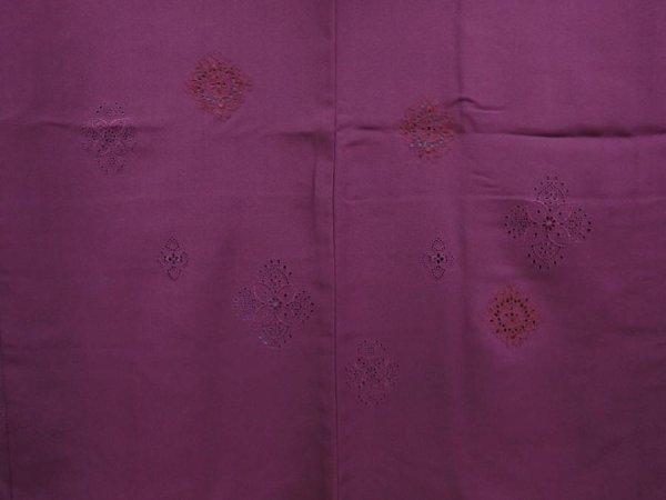 Photo3: 6008T03z590 Vintage Japanese Kimono Silk HAORI  Dull purple (3)