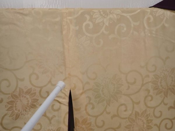 Photo8: 6008T03z590 Vintage Japanese Kimono Silk HAORI  Dull purple (8)