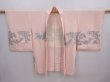 Photo8: 6008T05z560 Vintage Japanese Kimono Silk HAORI Peony Pink (8)