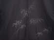 Photo3: 6008T06z320 Vintage Japanese Kimono Silk See through HAORI Bamboo grass Black (3)