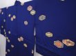 Photo2: 6008T07z590 Vintage Japanese Kimono Silk HAORI Phoenix Dark blue (2)