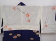 Photo8: 6008T07z590 Vintage Japanese Kimono Silk HAORI Phoenix Dark blue (8)