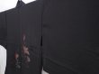 Photo2: 6008T08z300 Vintage Japanese Kimono Silk See through HAORI Flower Black (2)