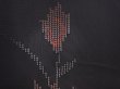 Photo4: 6008T08z300 Vintage Japanese Kimono Silk See through HAORI Flower Black (4)