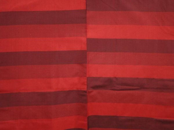 Photo3: 6008T09z440 Vintage Japanese Kimono Silk HAORI  Dark red (3)